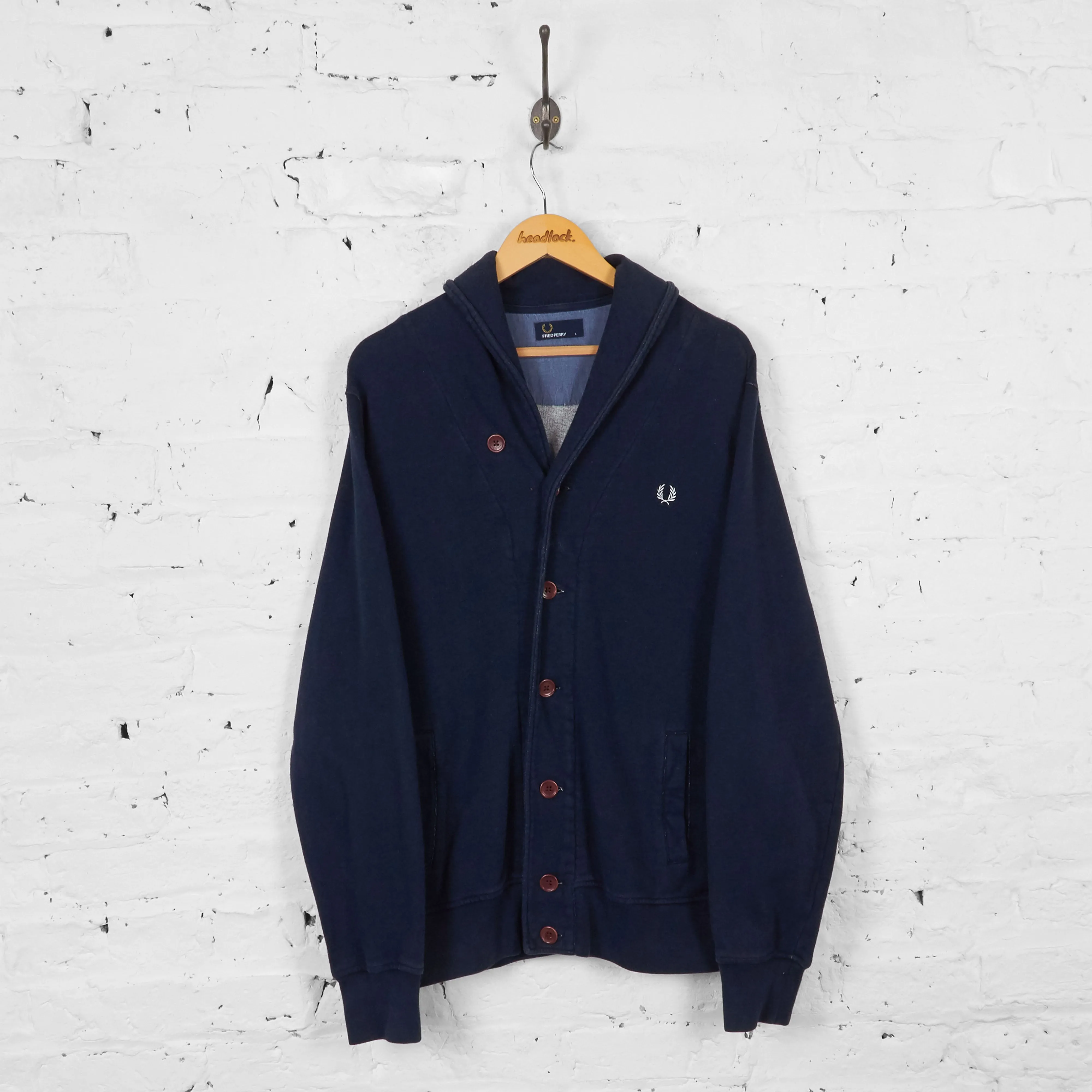 Vintage Fred Perry Cardigan - Navy - L