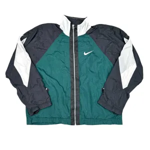 Vintage Nike Green/Black/White Windbreaker Jacket - L