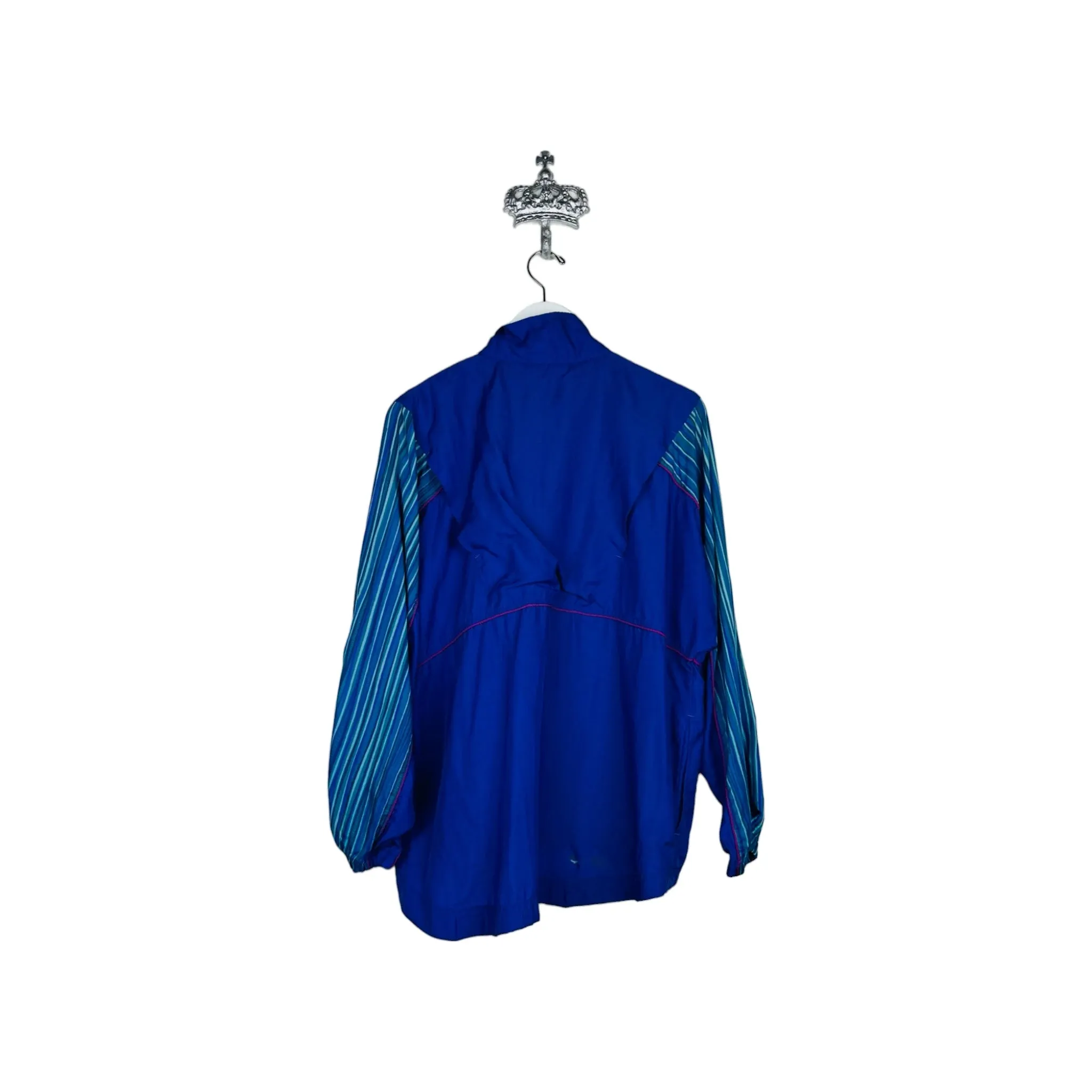 VINTAGE REEBOK CYAN STRIPE WINDBREAKER - M