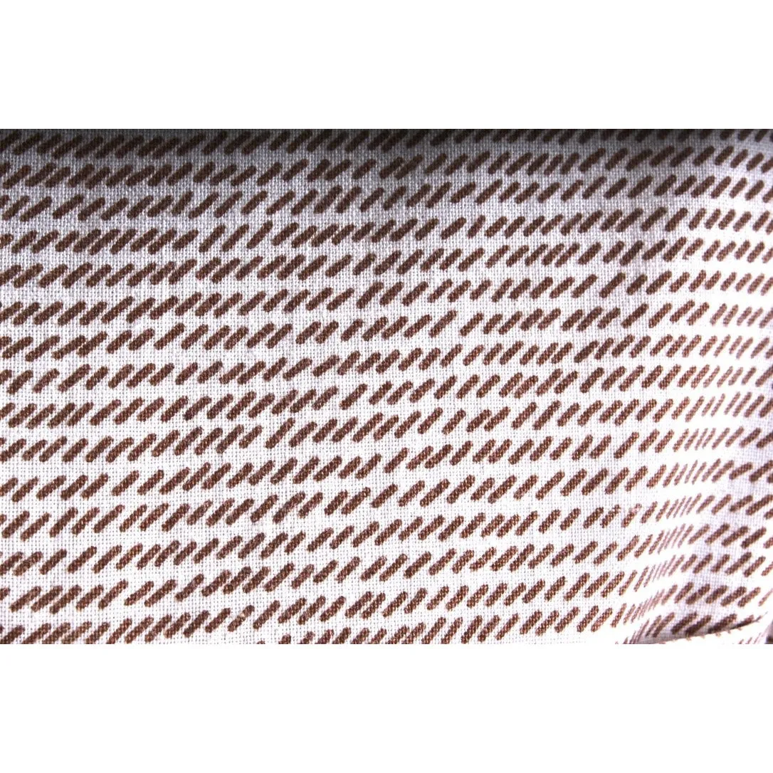 Vintage Vuokko Finnish Designer Shirt Brown & White Dash Stripes Sz 34 Late 1960s