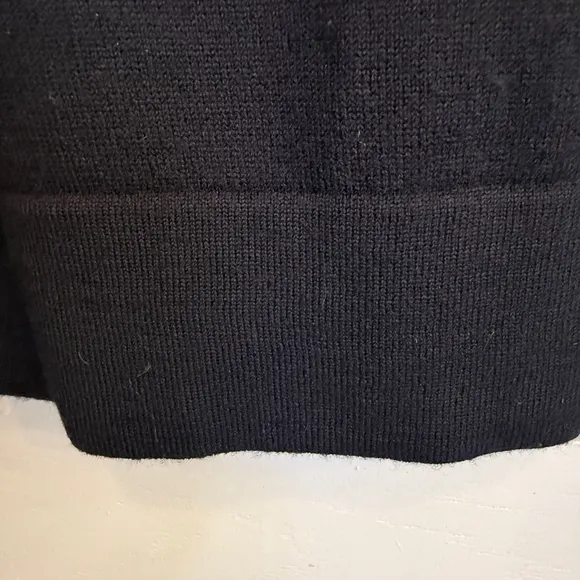 Vintage Women's NWOT Stephanie Andrews Black Merino Wool Cardigan Sweater Size L
