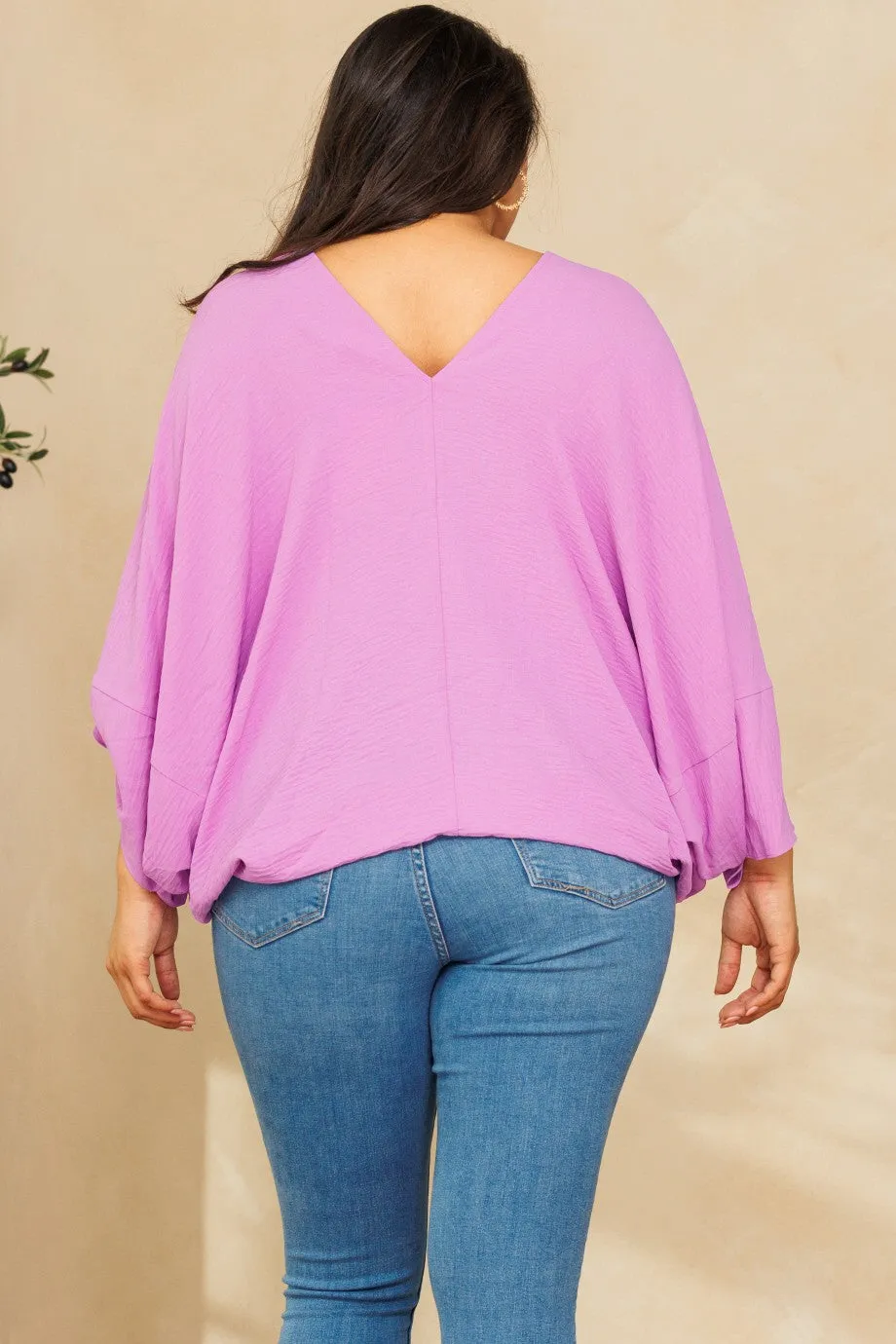 Violet Woven Delight Blouse 1X-3X * on sale *