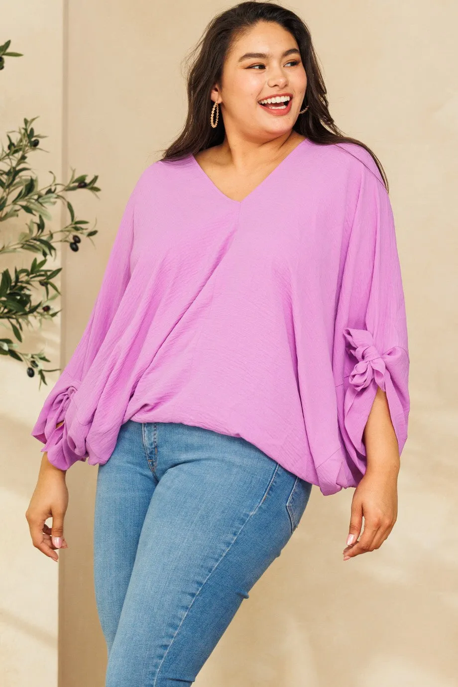 Violet Woven Delight Blouse 1X-3X * on sale *