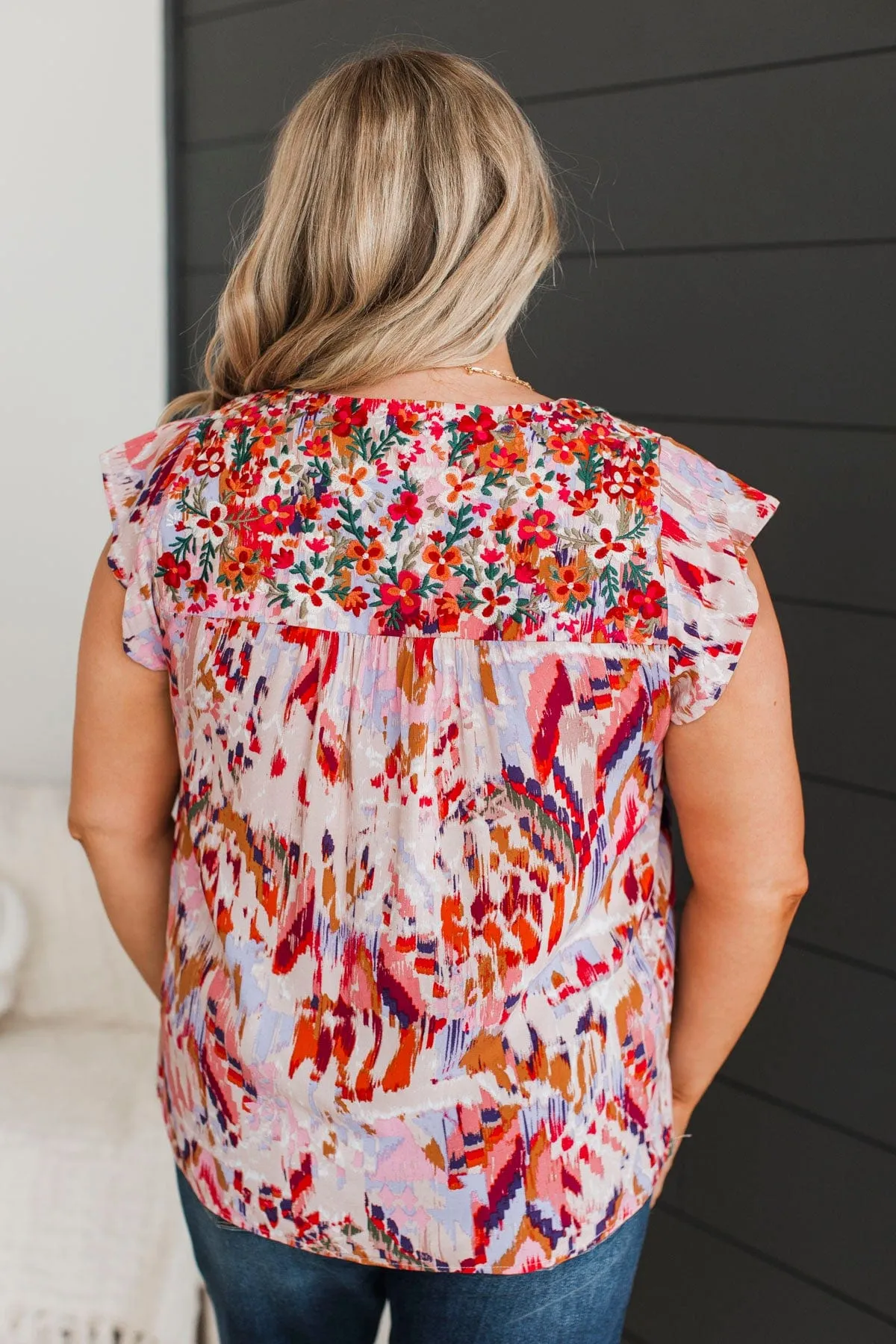 Waking Memories Floral Blouse- Pink Multi