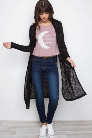 Waverly Knit Cardigan - Black