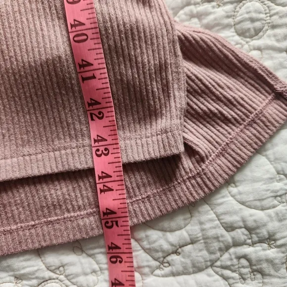 We the Free Cardigan XS Longline Button Front Knit Duster Sweater Pink Ribbed