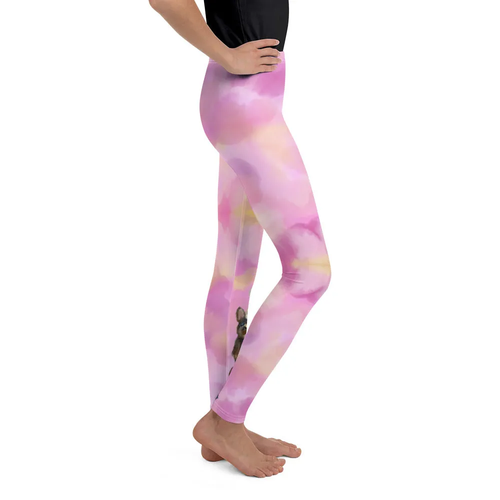 Whimsy Fit “Cotton Candy - Party Dog” Girls Leggings