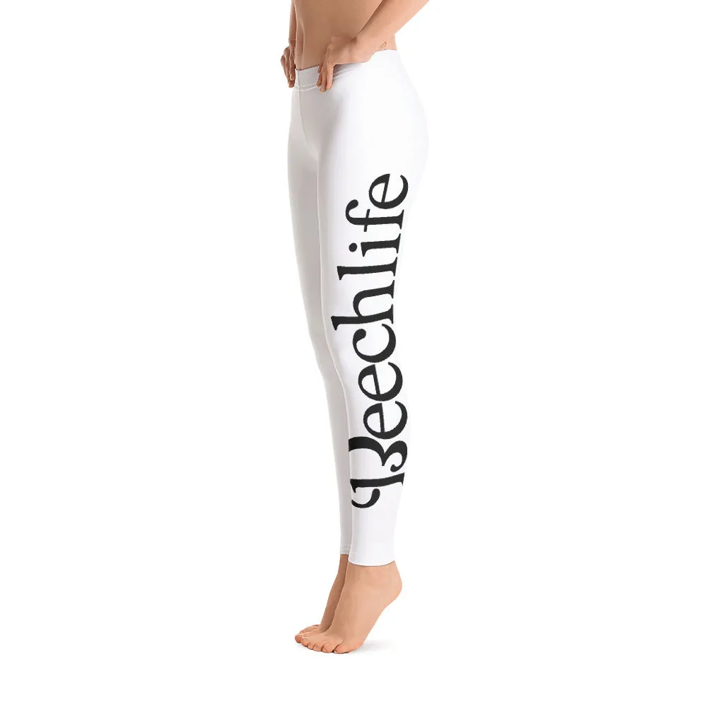 White Beechlife Leggings Left Leg