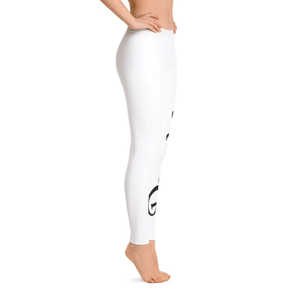 White Beechlife Leggings Left Leg