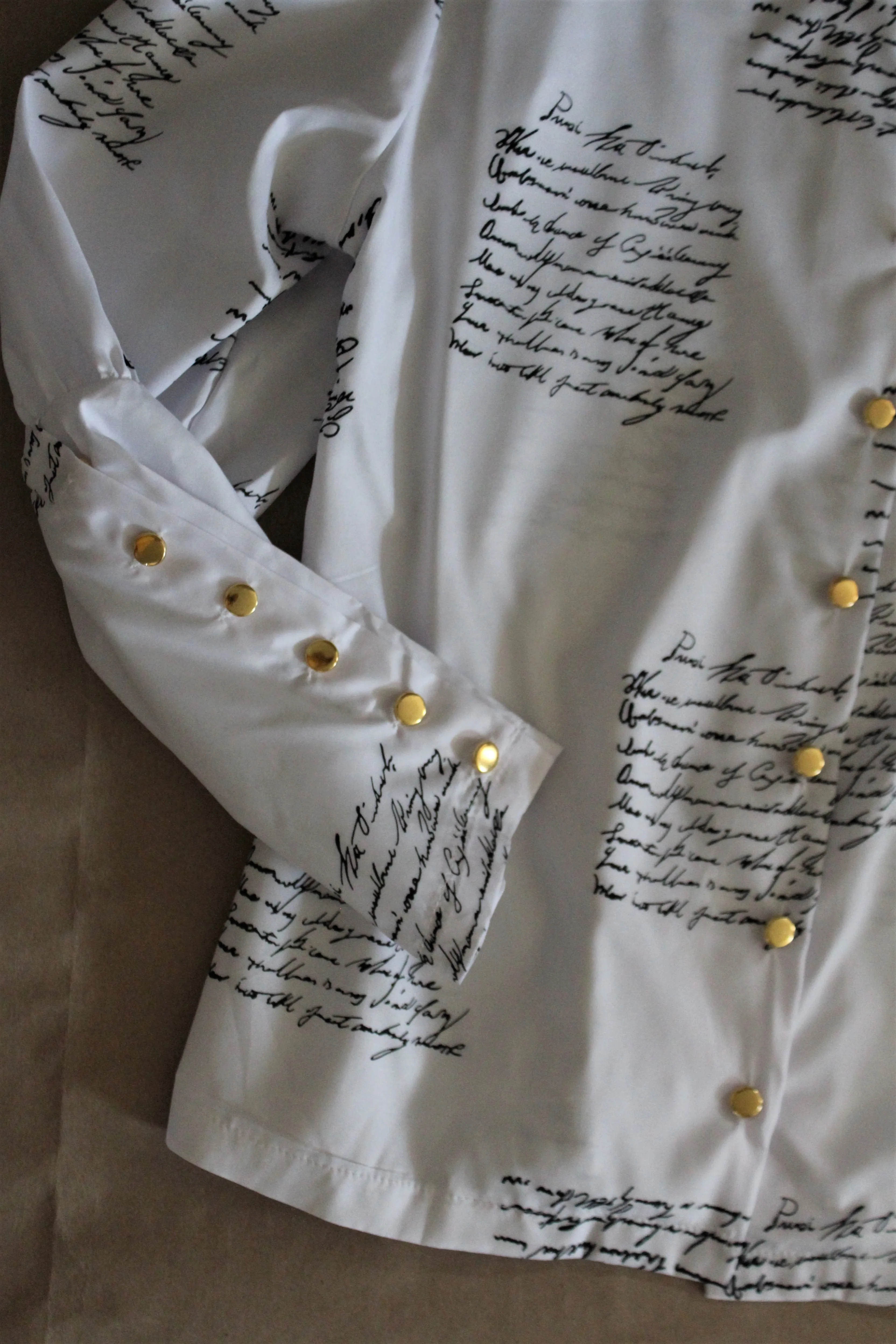 White Blouse With Print