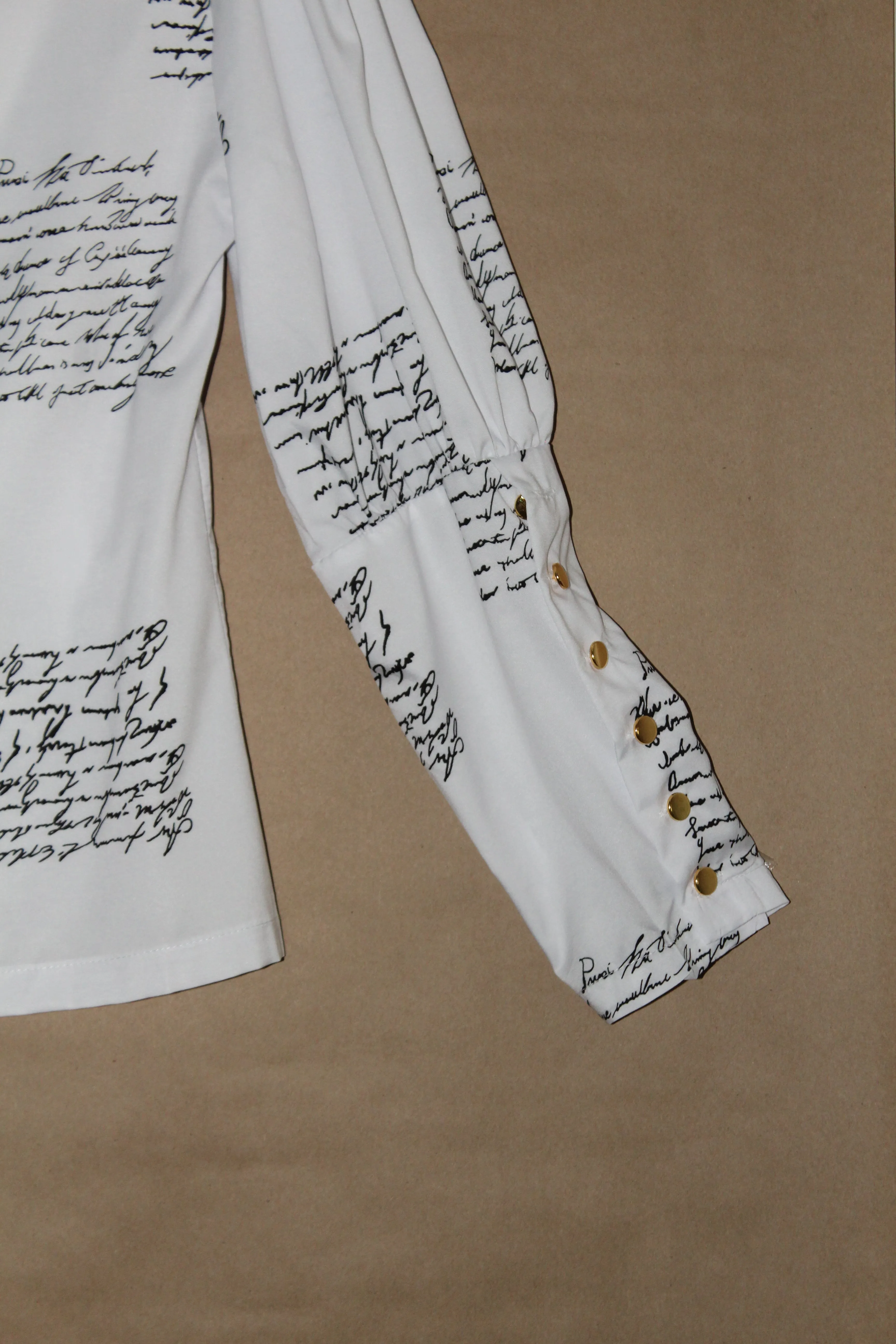 White Blouse With Print