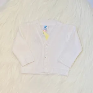 White cable knit cardigan