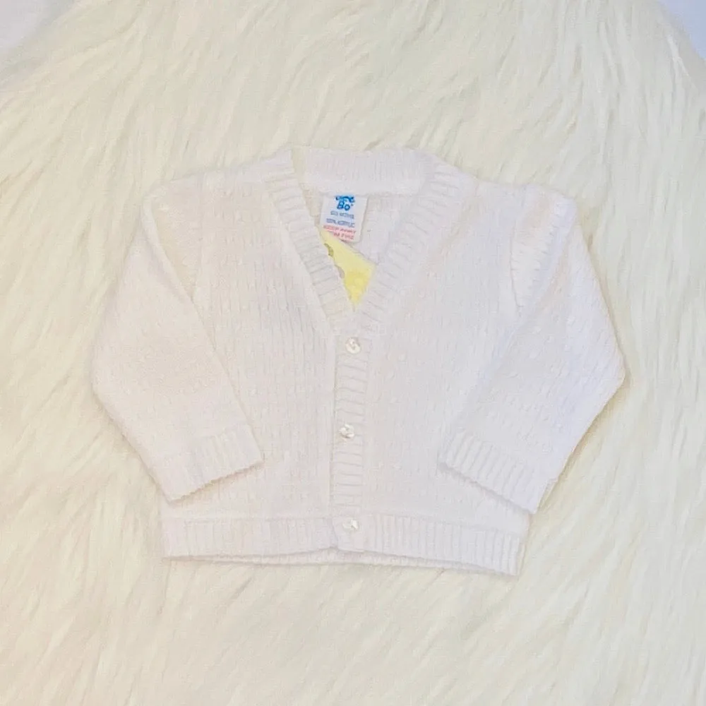 White cable knit cardigan