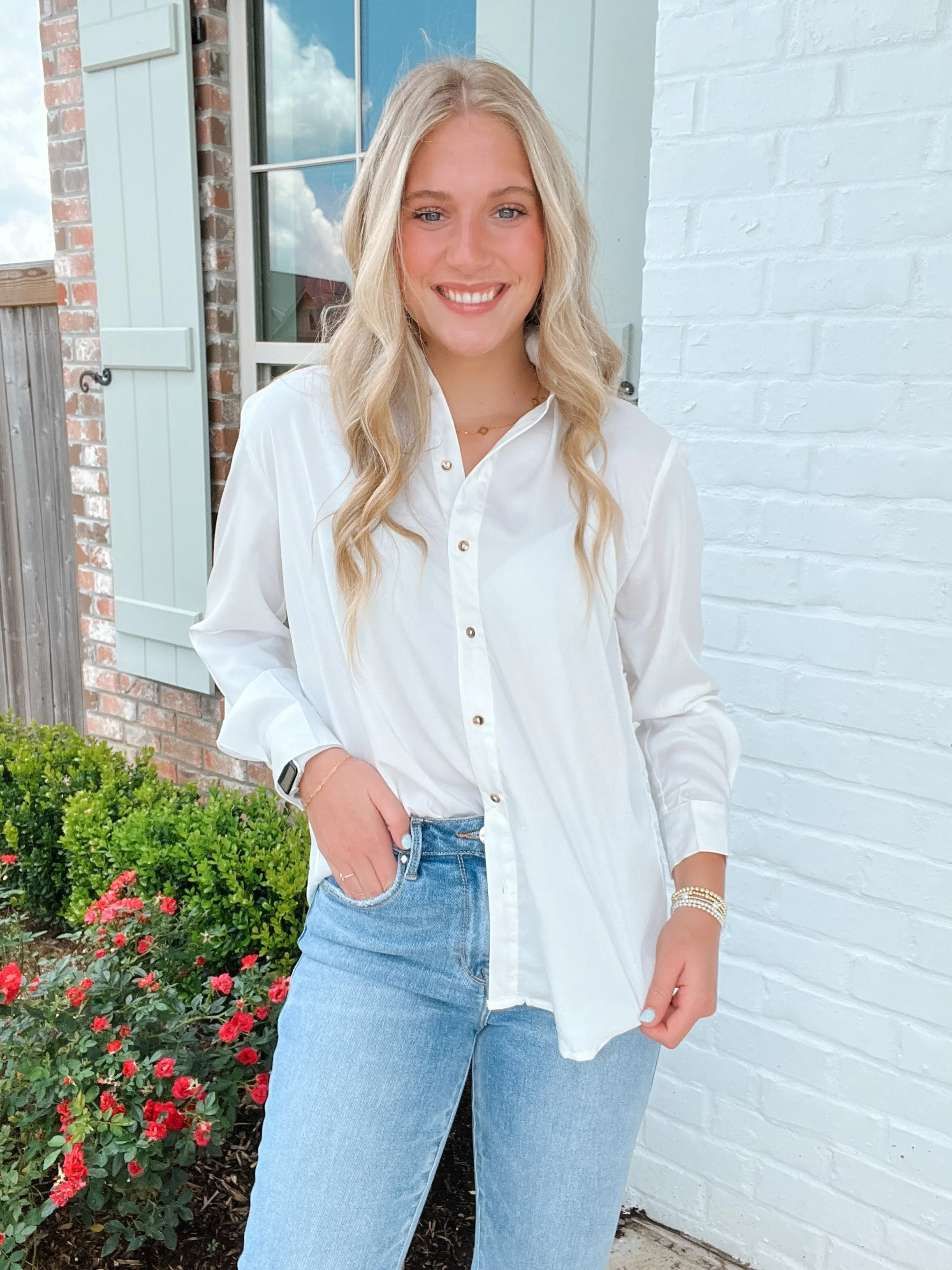 White Collared Blouse