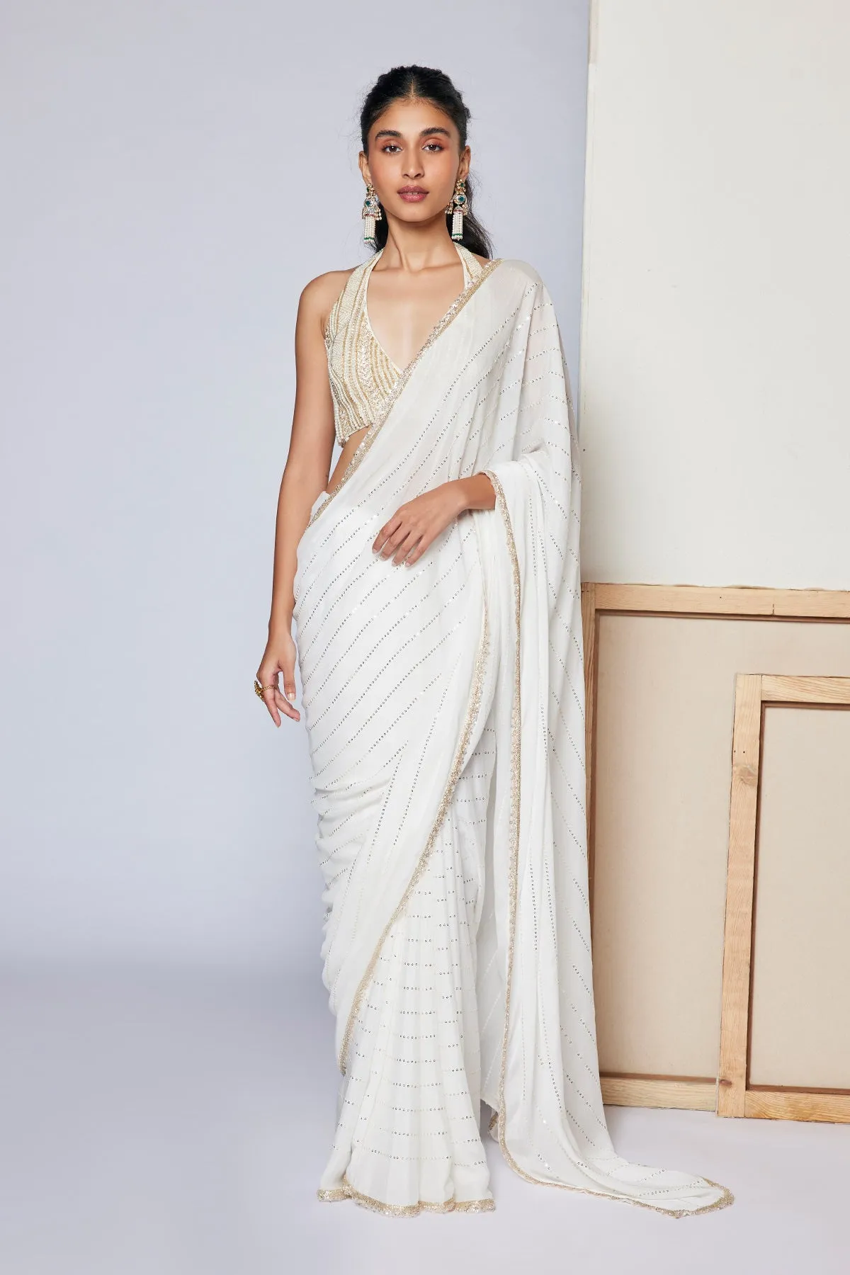WHITE IVY SAREE
