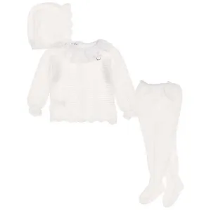 White Knitted 3-Piece Set