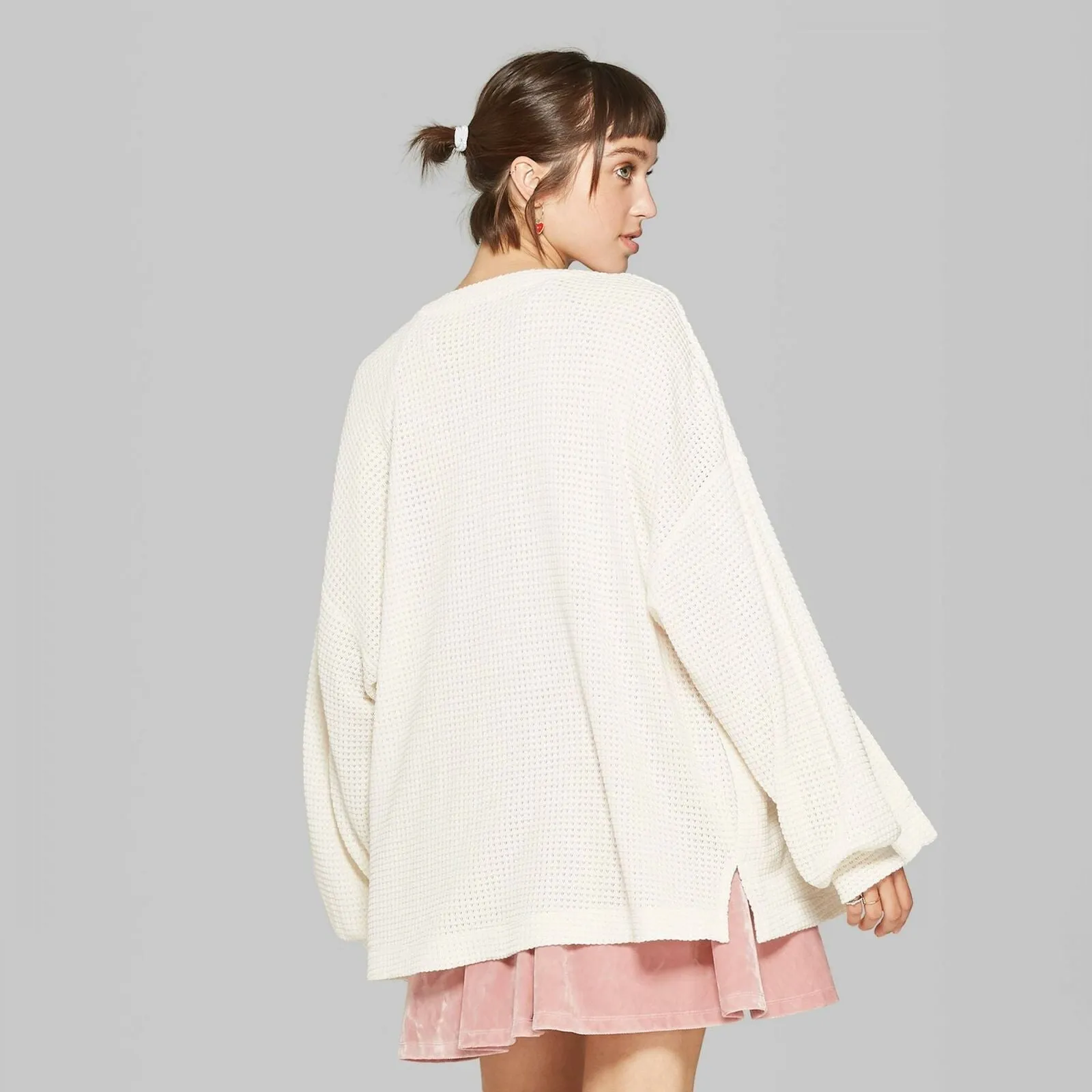 Wild Fable Women's Oversized Waffle Cardigan Sweater