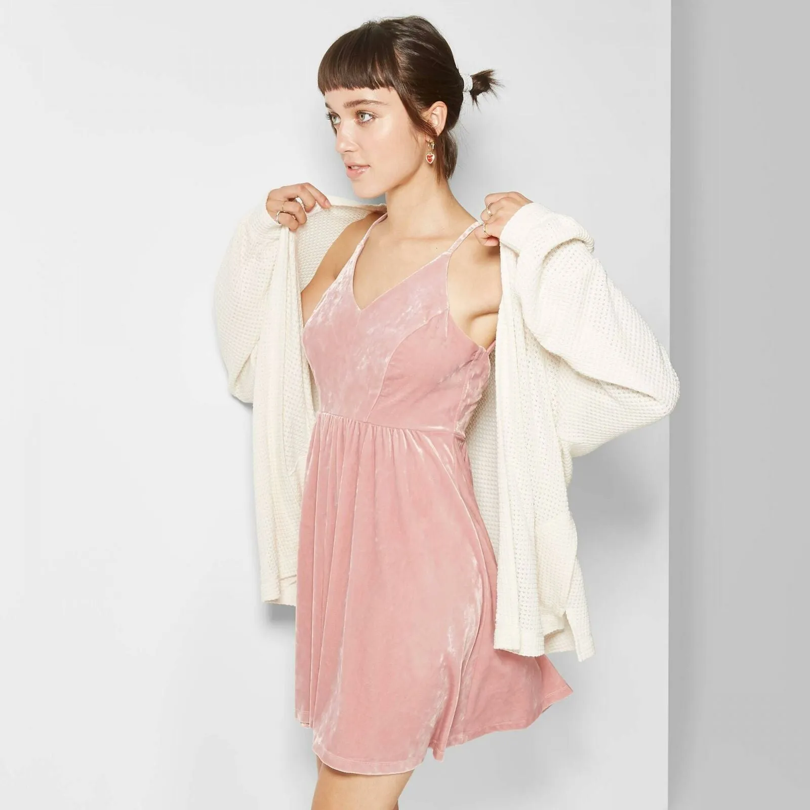 Wild Fable Women's Oversized Waffle Cardigan Sweater