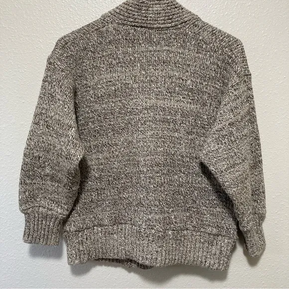 Willapa Bay Knits Women's Handmade Sweater Cardigan Button Front Pockets Beige S