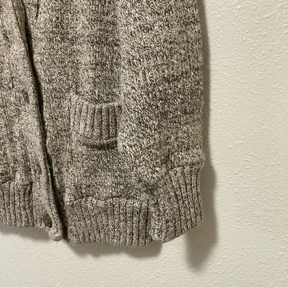 Willapa Bay Knits Women's Handmade Sweater Cardigan Button Front Pockets Beige S