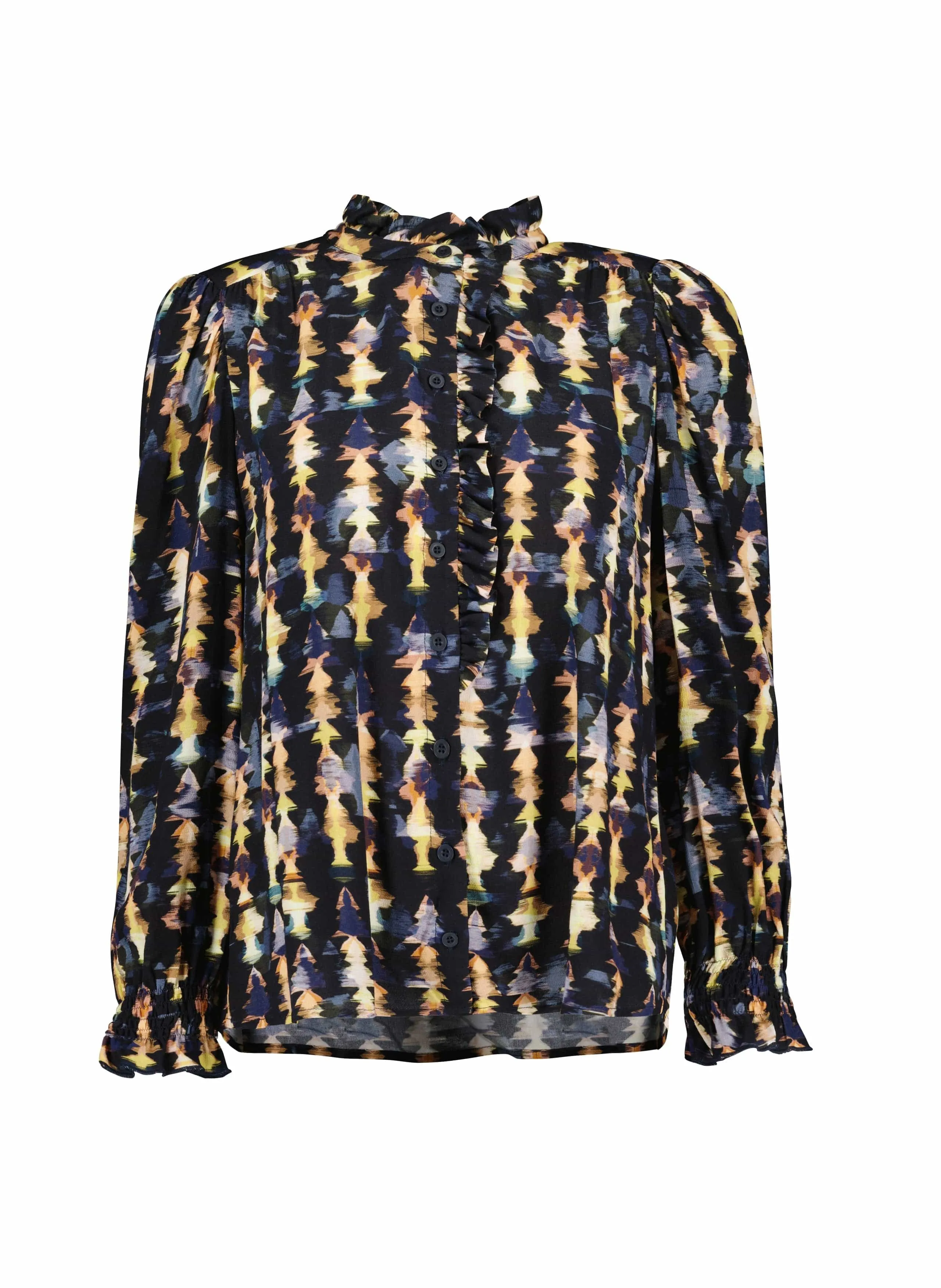 Willow  Lenzing™ Ecovero™ Viscose Printed Blouse | Navy Texture