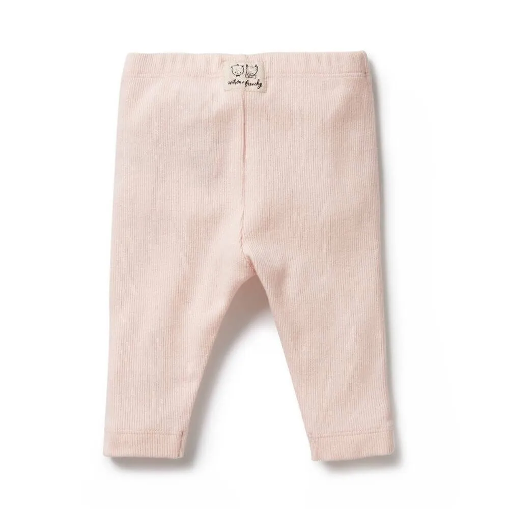 Wilson   Frenchy Pink Ribbed Leggings