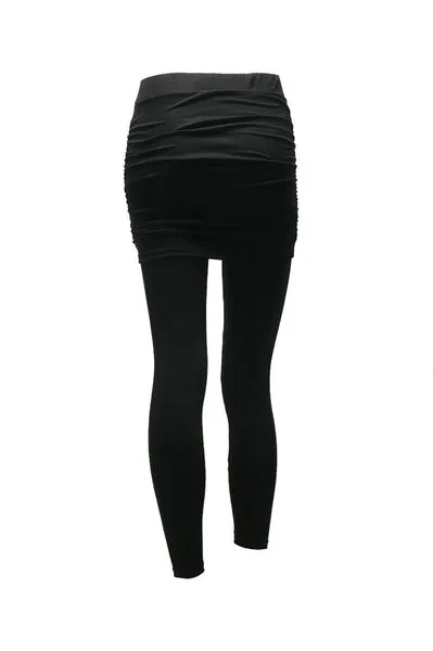 Women Long Pant Cotton Solid Color Sexy Skirted Leggings Casual Pants