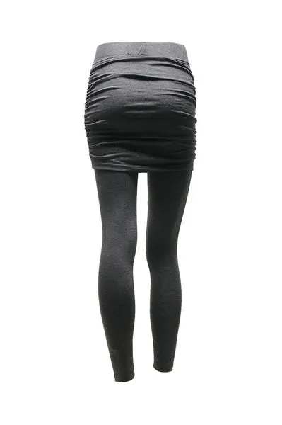 Women Long Pant Cotton Solid Color Sexy Skirted Leggings Casual Pants