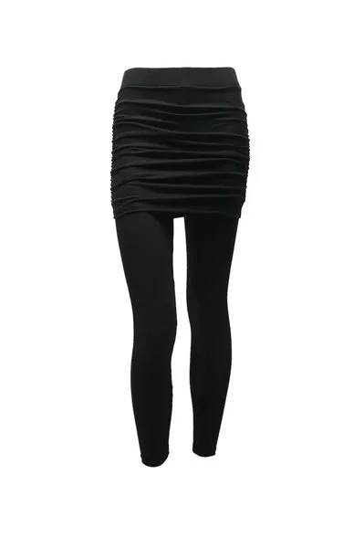 Women Long Pant Cotton Solid Color Sexy Skirted Leggings Casual Pants