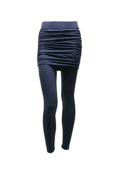 Women Long Pant Cotton Solid Color Sexy Skirted Leggings Casual Pants