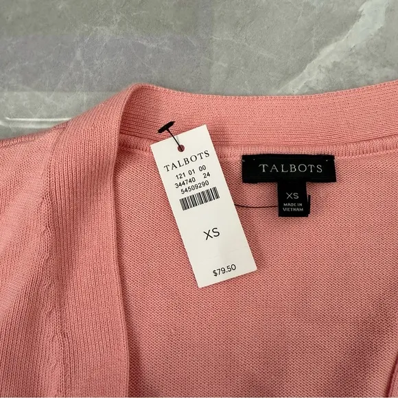 Women’s Talbots Button Front Girlfriend Cardigan Long Sleeve V-Neck Sweater XS