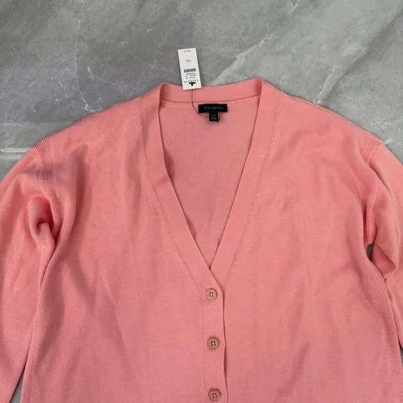 Women’s Talbots Button Front Girlfriend Cardigan Long Sleeve V-Neck Sweater XS