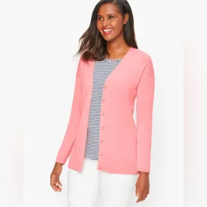 Women’s Talbots Button Front Girlfriend Cardigan Long Sleeve V-Neck Sweater XS