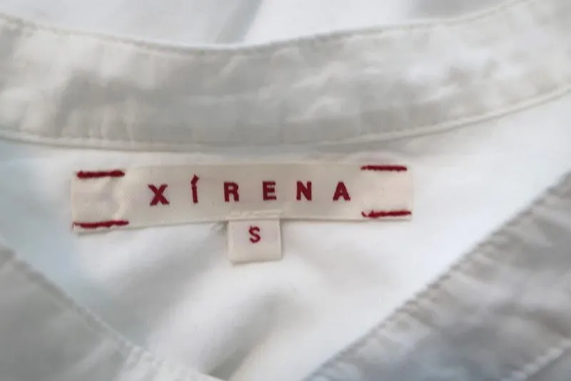 Xirena Bell Sleeve Top Bianca White Cotton Size Small Button-Up Blouse