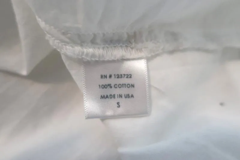 Xirena Bell Sleeve Top Bianca White Cotton Size Small Button-Up Blouse